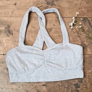 AERIE Heathered Gray Bralette Workout Under Layer Bra Top  M